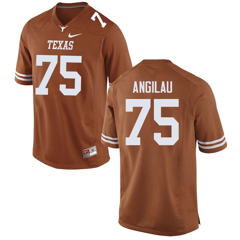 Men #75 Junior Angilau Texas Longhorns College Football Jerseys Sale-Orange